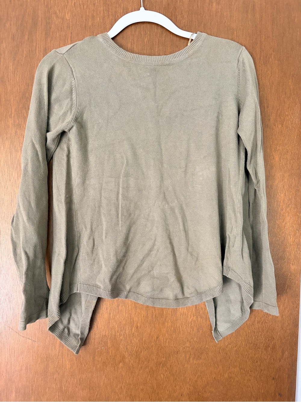 Women’s Lightweight Long Sleeve open back Top - Olive Green